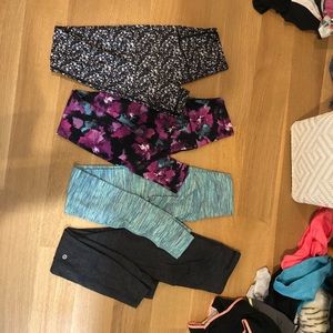 BUNDLE size 4 high waisted lulu leggings